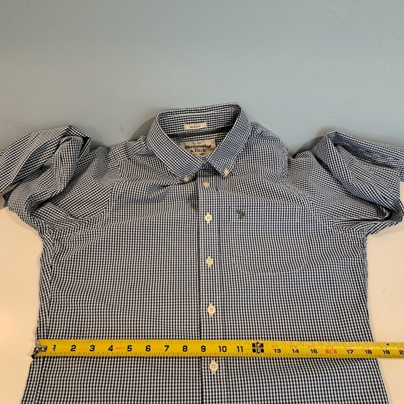 Abercrombie & Fitch Men's Small Long Sleeve Button Down Muscle Fit Plaid Shirt - Picture 11 of 15